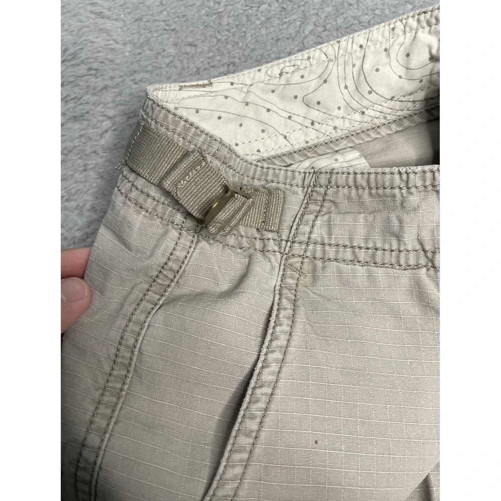 North‎ Face Shorts Mens 36 Beige Cargo Zip Pockets Rip Stop Outdoors Hiking
